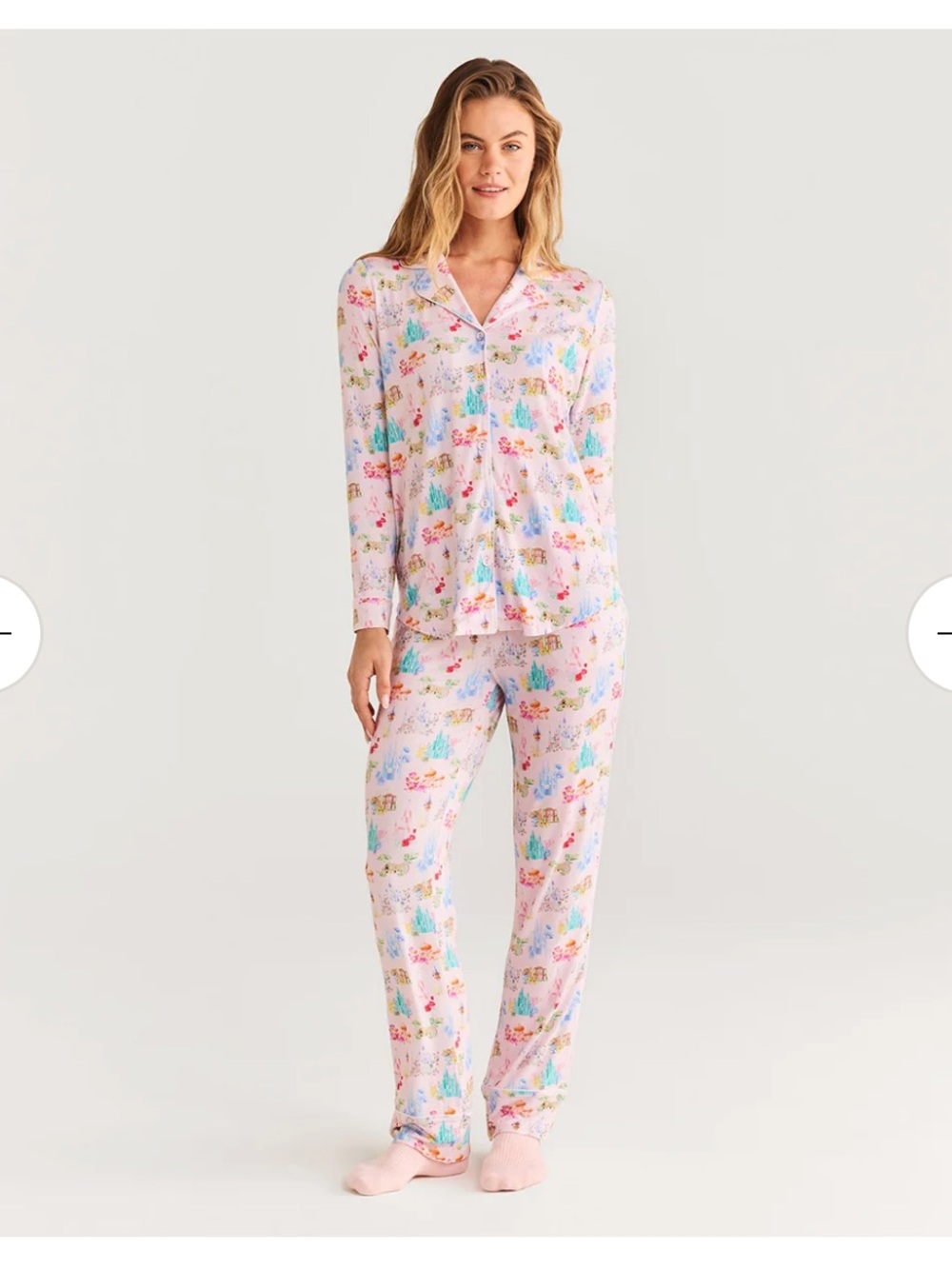 Posh Peanut Disney Castles Women's Luxe Pajama Pant Set